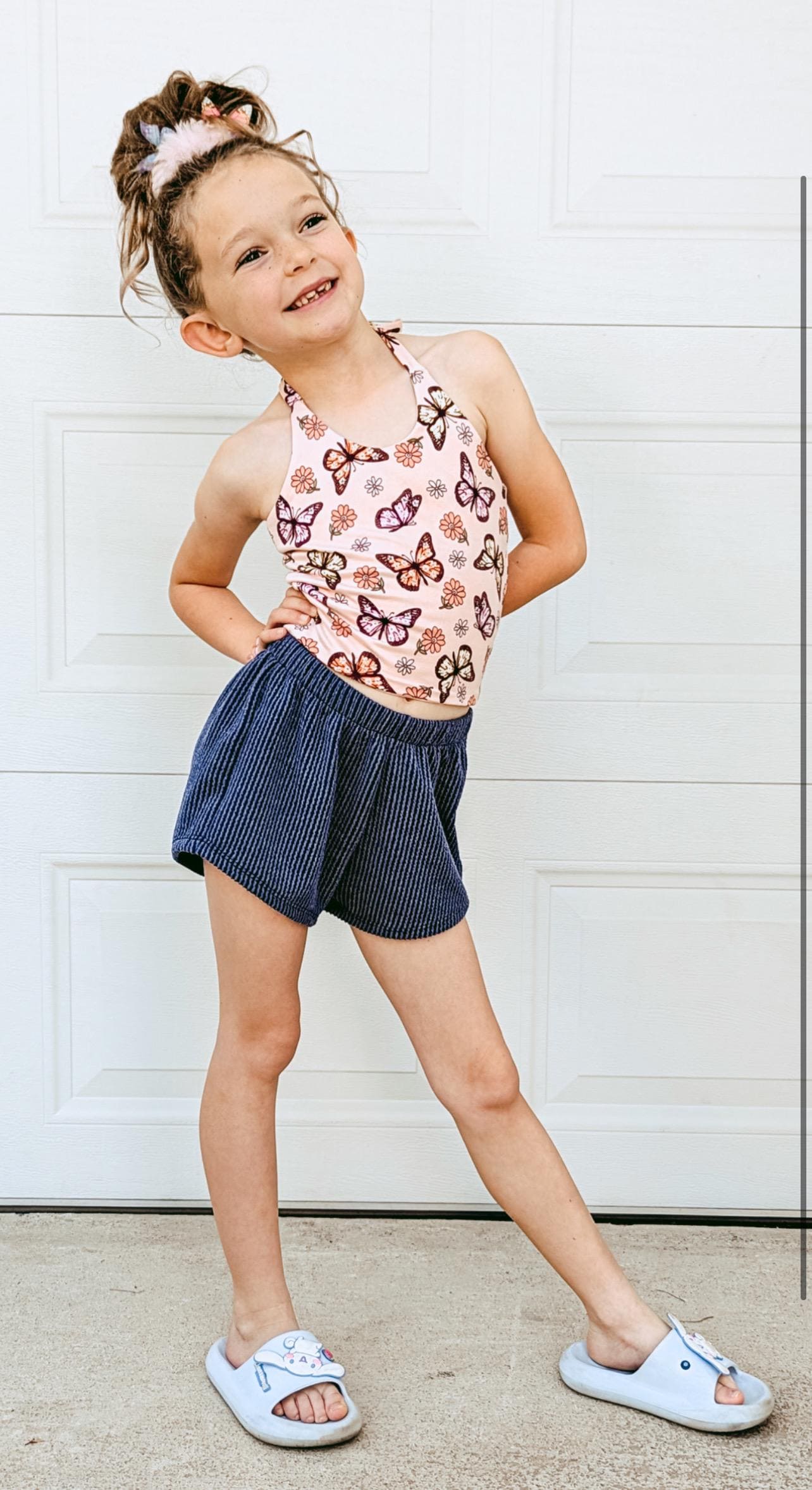 Checkered Denim Shorts - Etsy