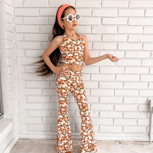 Bell bottom pants outlet and crop top
