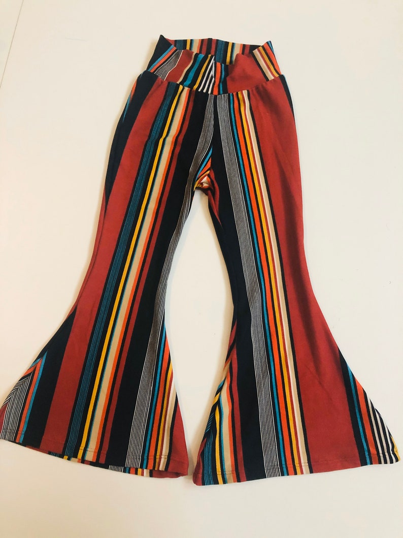 RESTOCKED Retro Stripe Bell Bottoms Knit Bells Girls Bell | Etsy