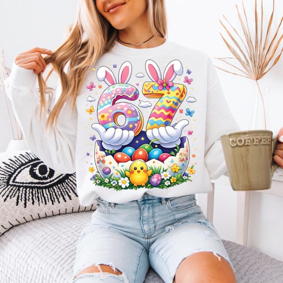 Easter 67 PNG, 67 bruh Easter Bunny Png, Bunny Chick Egg Graphic (Digital Download)