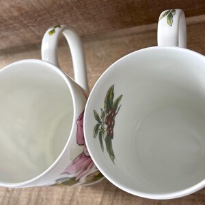 Two Queen’s Fine Bone China Botanical Mugs, Magnolia & Coffee Arabica Designs, Made England image 8