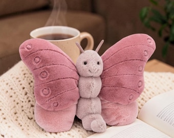 Jellycat Beatrice Butterfly Plush 10in, Soft Butterfly Stuffed Animal Toy, Cute Nursery Decor, Authentic Jellycat Gift for Kids