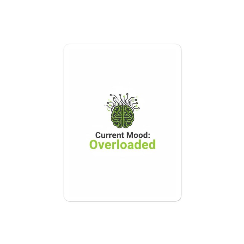 Overload Action Sticker Current Mood: Overloaded Sticker, Electrician Decal, Funny Lineman ...