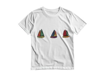 Hand painted T-shirt, boat lover