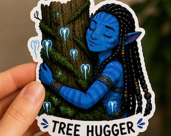 Pegatina de vinilo impermeable inspirada en Avatar: Amante de los árboles. Regalo ideal para fans de Pandora y amantes de la naturaleza.
