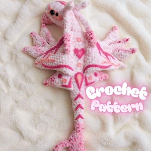 Avatar Inspired Cherry Blossom Ikran Dragon Amigurumi Plushie Crochet Pattern PDF