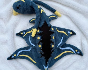 Avatar Inspired Crocheted Handmade Ilu Water Dragon Plushie