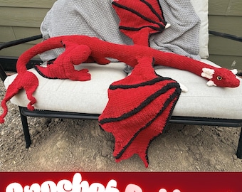 Caraxes Inspired Dragon Crochet Pattern PDF | House of the Dragon Amigurumi (Digital Download)