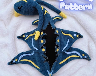 Avatar Inspired Ilu Water Dragon Giant Plushie Amigurumi Crochet Pattern PDF