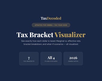 Visualizador de tramos impositivos de 2026 / Tasa marginal vs. efectiva (Descarga digital)