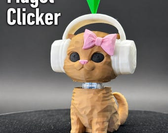 Fidget Clicker Keyboard Toy Sims Cat Plumbob Figure Stress Relief Keycap Desk Toy Click