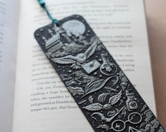 Fantasie bladwijzer met kwastje, magisch tovenaarsthema boekenlegger leraar geschenken