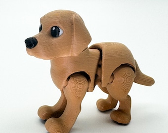 Articulated Labrador Figure | 3D Printed Lab Dog Collectible | Labrador Gift | Handmade Desk Decor