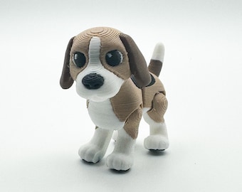 Articulated Beagle – 3D Printed Flexible Beagle Figure – Dog Desk Companion – Made in Kentucky
