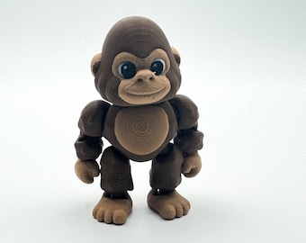 Articulated Bigfoot Figure | 3D Printed Sasquatch Desk Decor, Movable Limbs