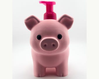 Pig Soap Holder - Fits Bath & Body Works Foaming Hand Soap Bottle - Cute Farmhouse Kitchen Sink Decor - 3D Printed Kentucky Made