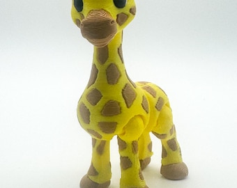 Articulated Giraffe – 3D Printed Flexible Animal Figure – Desk Companion – Made in Kentucky