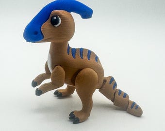 Articulated Parasaur – 3D Printed Flexible Dinosaur Figure – Dino Desk Companion – Made in Kentucky