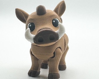 Articulated Warthog 3D Printed Flexi Animal Desk Figure – Kentucky Wildlife Collectible