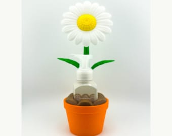 Daisy Soap Holder - Fits Bath & Body Works Foaming Hand Soap Bottle - White Flower Bathroom Decor - 3D Printed Kentucky Made