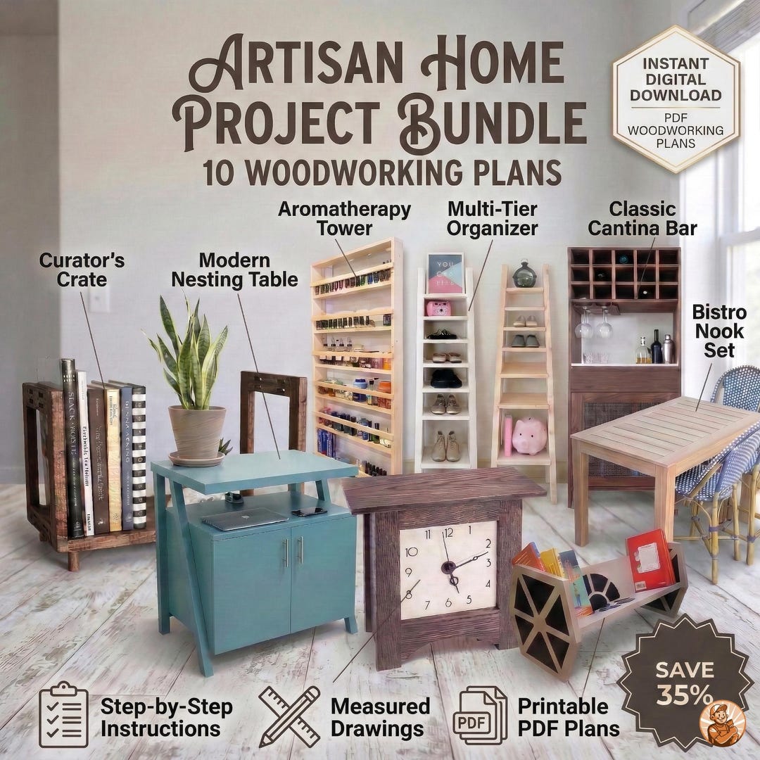 10 Woodworking Plans Bundle | DIY Furniture Plans PDF | Digital ...