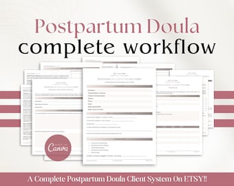 Postpartum Doula Contract & Client Forms Bundle (Complete Workflow)