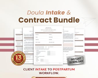 Doula Client Intake and Contract Form (Canva Template)