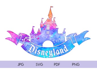 Disneyland Castle Inspired Digital Bundle - JPG SVG PNG