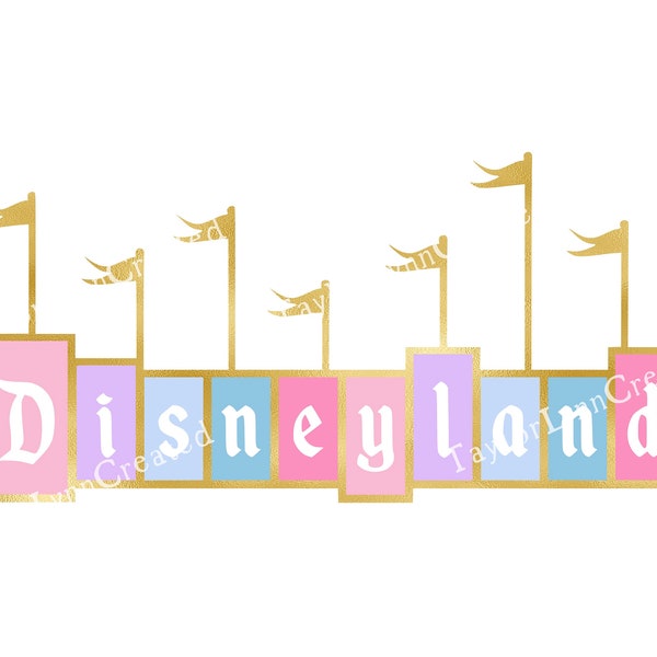 Disneyland Sign Printable and Layered SVG