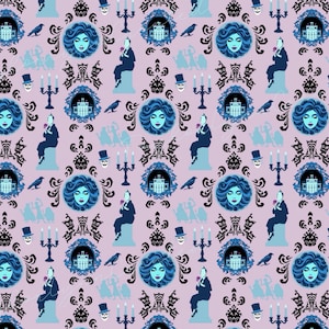 Seamless Pattern Haunted Mansion Disneyland Inspired Digital Papers