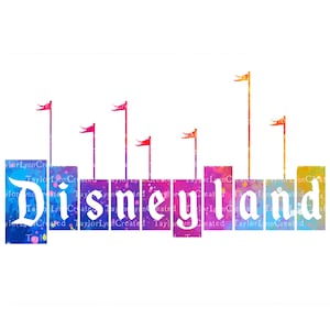 Digitales Disneyland Eingangsschild Bundle - JPG PNG SVG