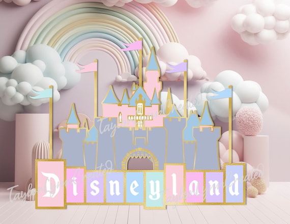 Disneyland Inspired Entrance Sign Castle Digital Printable Poster Backdrop