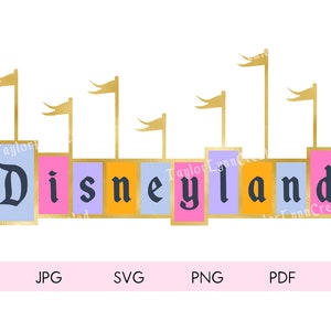 Bundel digitale Disneyland-toegangsborden - JPG, PNG SVG