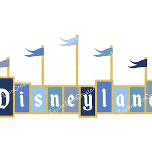 Layered SVG und Disneyland Sign Printable Bundle