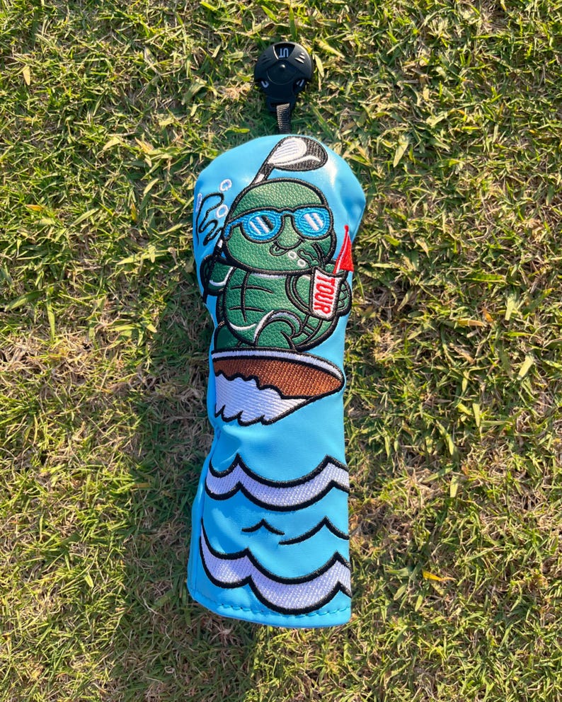 Funny Turtle Golf Headcovers Set Driver Fairway Hybrid Surfing Turtle ...