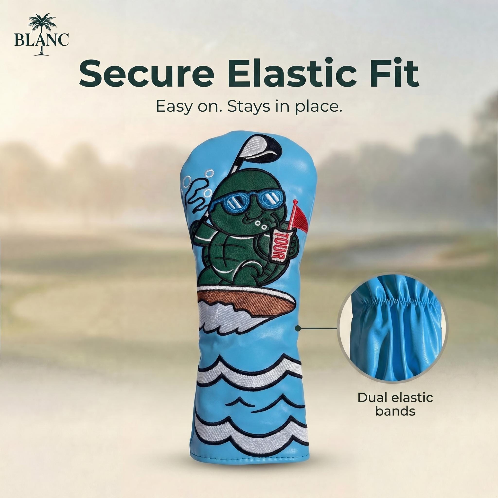 Funny Turtle Golf Headcovers Set Driver Fairway Hybrid Surfing Turtle ...