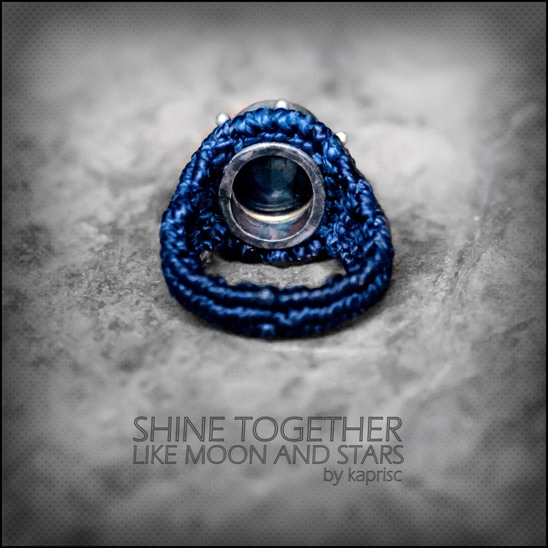Kyanite Silver 925 Macrame Ring - Etsy