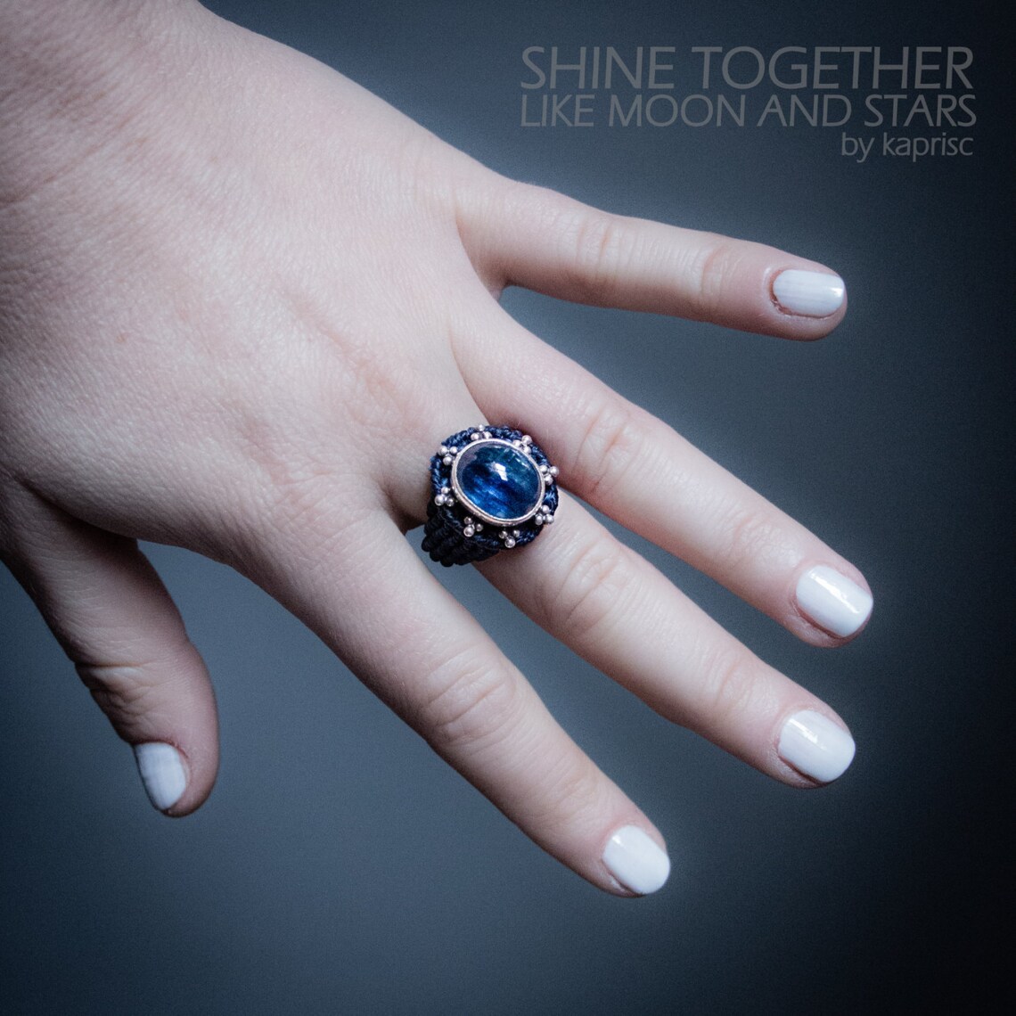 Kyanite Silver 925 Macrame Ring - Etsy