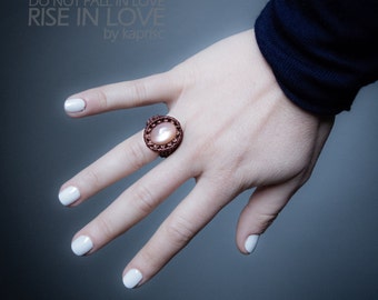 Little Indian Moonstone Ring Macrame