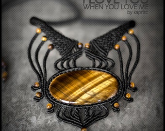 RESERVED! Tiger Eye Macrame necklace