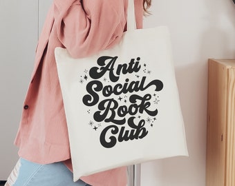 Anti Social Book Club Cotton Canvas Tote Bag
