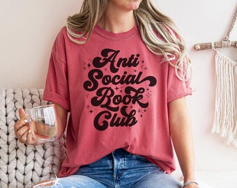 Anti Social Book Club T-shirt, Comfort Colors