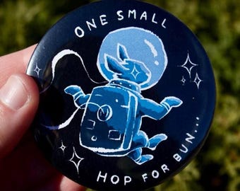 3" Space Bun Pin-Back Button