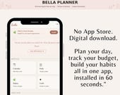 Aesthetic Digital Planner App 2026 | Minimal | iPhone & Android | Daily Monthly Habit Goal Tracker | Instant Download