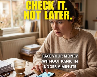 Money Reset Printable, Financial Anxiety Help, Avoid Checking Bank Account, Overwhelmed by Money, Budget Reset Tool