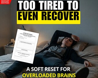 Evening Brain Fog Reset Printable | ADHD Mental Overload Recovery Tool | Burnout Evening Routine PDF for Women