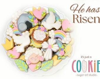 He Has Risen Ausstechformen Set - Christliche Ostersymbole (Lamm, Taube, Kreuz)