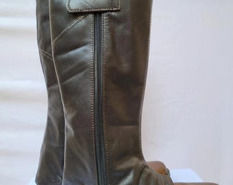 Cubrebotas de cuero hechos a mano / Polainas de cosplay de Mandalorian / Disfraz de Boba Fett y Bo-Katan de Star Wars / Polainas de cuero a medida / Comic Con