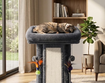 Cat Tree Tower with Scratching Post and toys