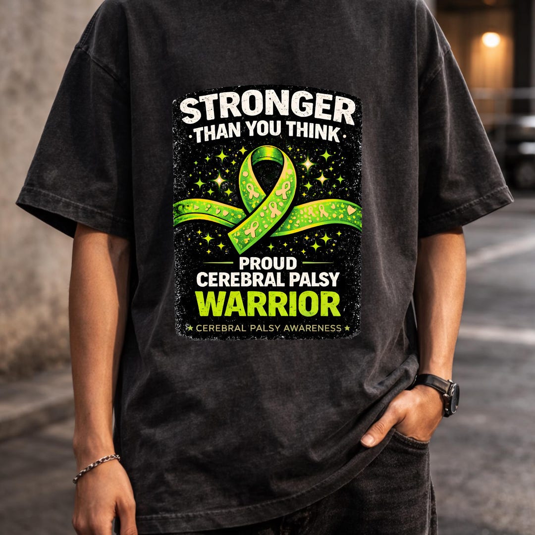 Proud Cerebral Palsy Warrior PNG, Stronger Than You Think Awareness Tee ...